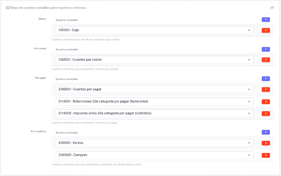 Mapeo de cuentas contables 2