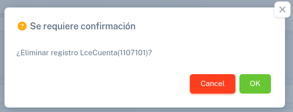 Eliminar cuenta contable
