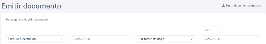 Emitir documentos masivos
