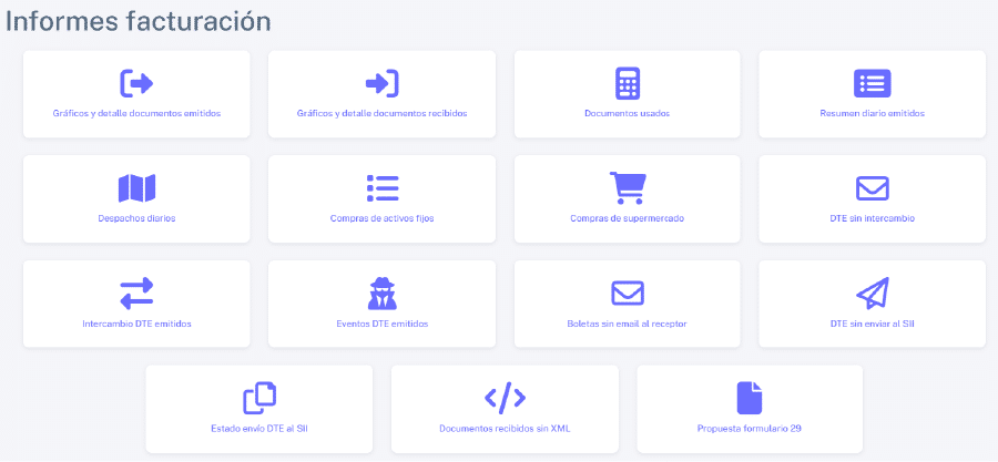 Informes facturación