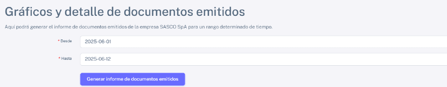 Buscar gráficos de documentos emitidos