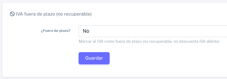 Marcar NC fuera de plazo
