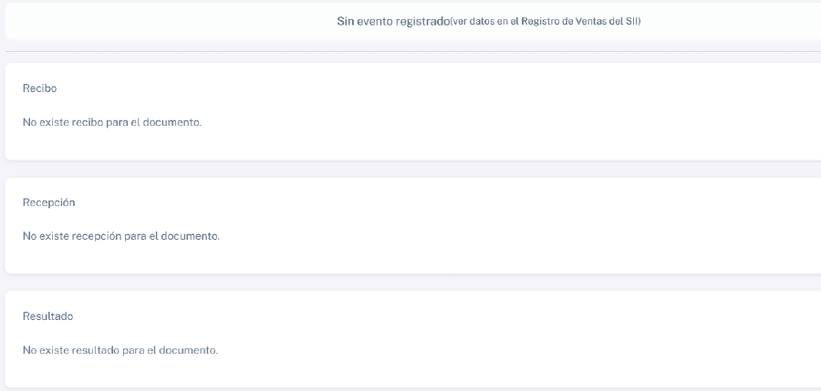 Sin evento registrado