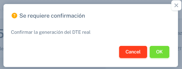 Confirmar emisión real