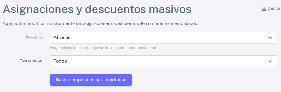 Asignaciones y descuentos