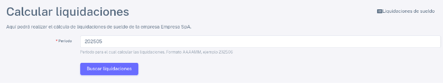 Calcular liquidaciones