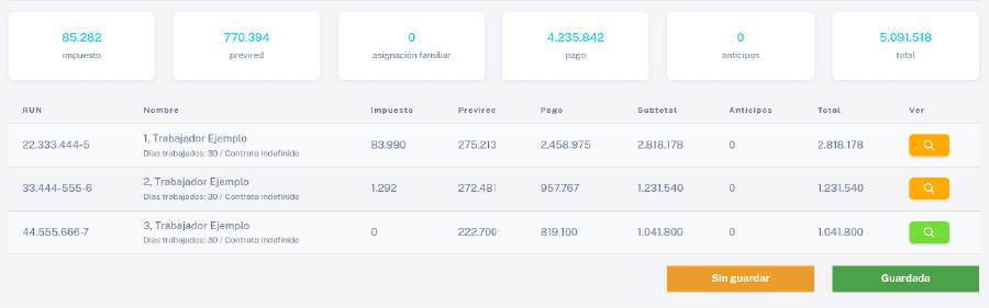 Ejemplo liquidaciones