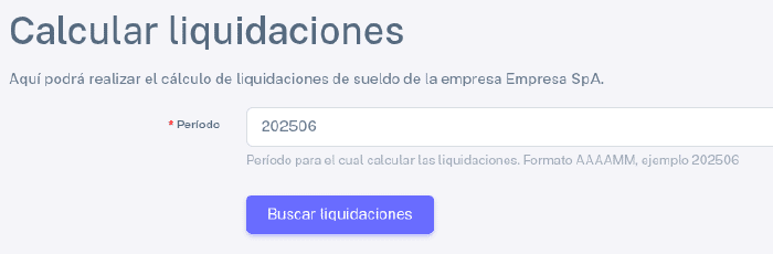 Calcular liquidaciones