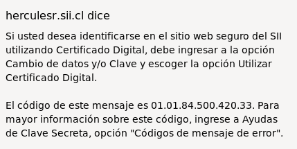 Error al ingresar con certificado