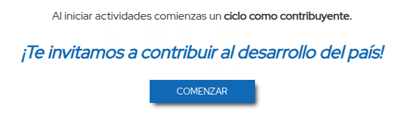 Comenzar inicio de actividades