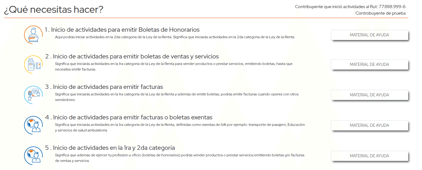 Indica qué necesitas hacer