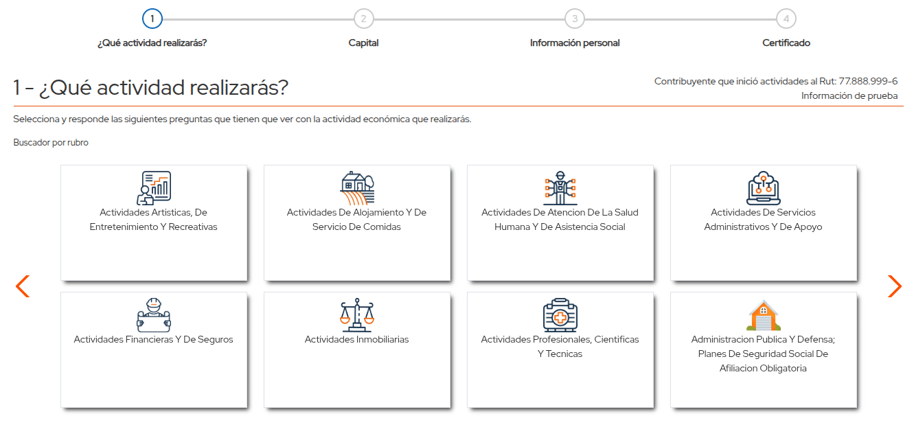 Selecciona las actividades que realizarás 1