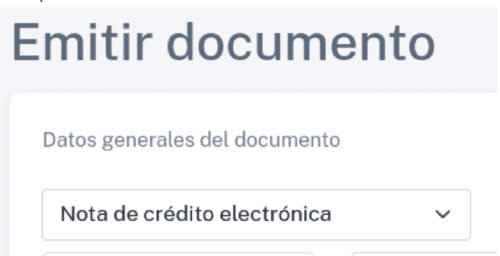Nota de crédito electrónica