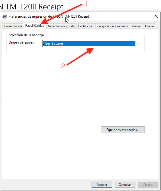 Configuración final