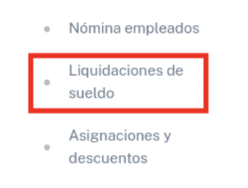 Liquidaciones de sueldo