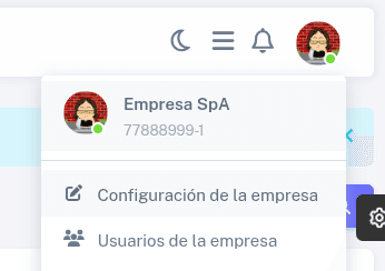 Configuración de la empresa