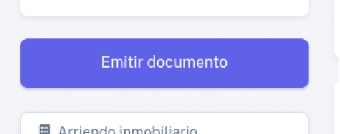 Opción de emitir documento en el dashboard