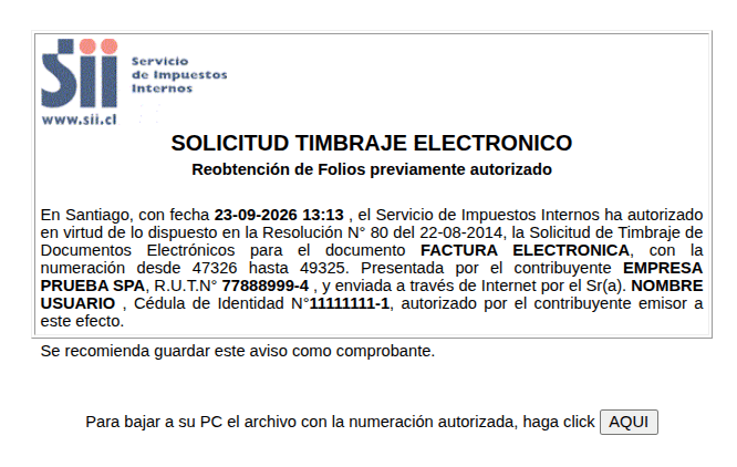 Descargar CAF reobtenido